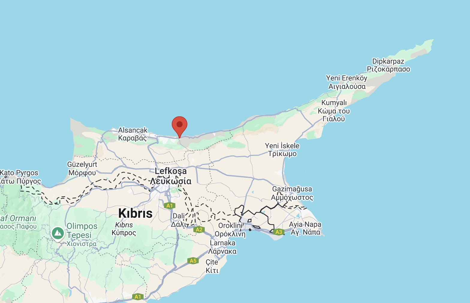 acapulco kibris nerede nasıl gidilir