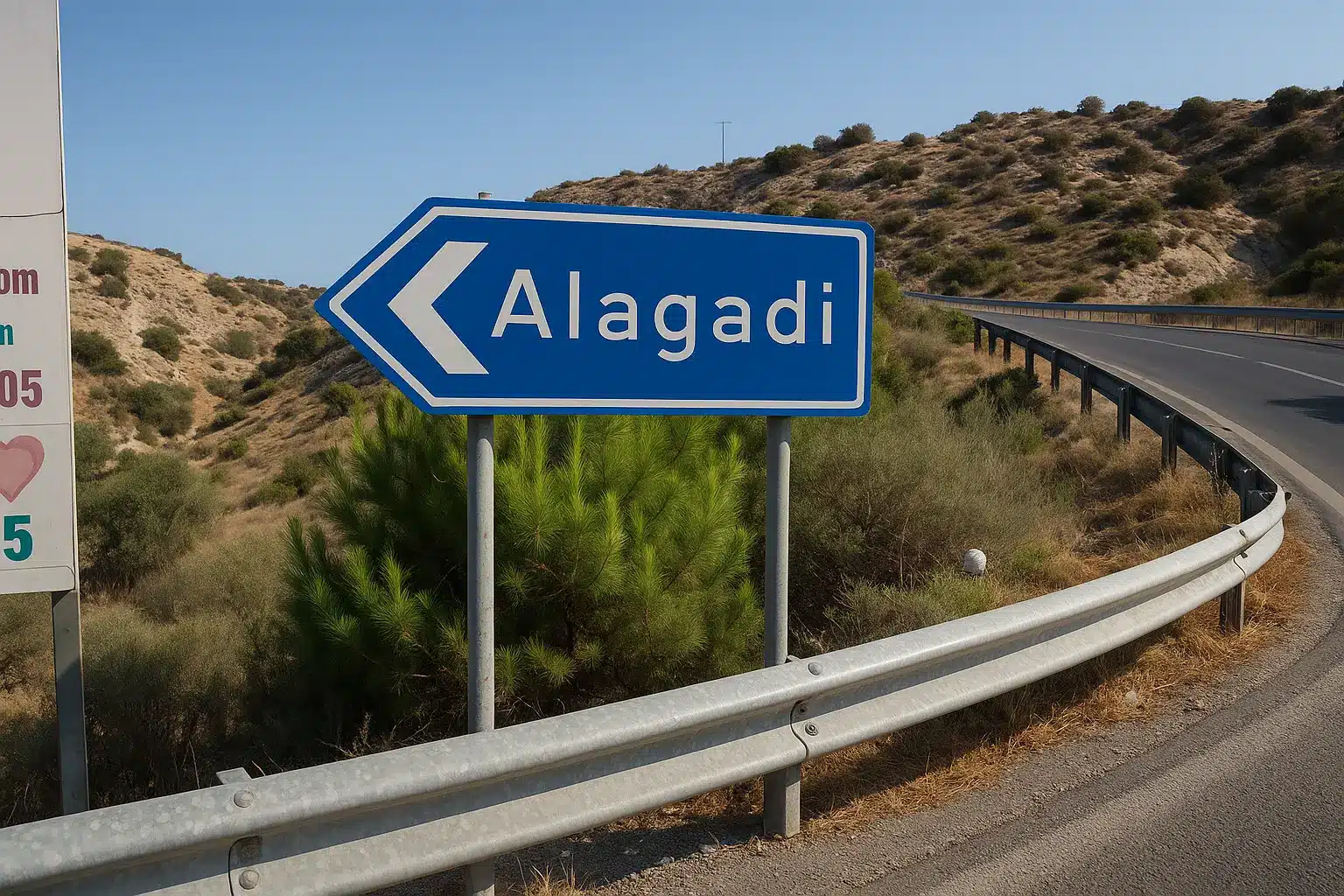 alagadi beach giriş tabelası